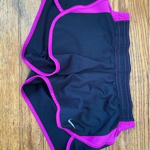 Nike Dry Fit running shorts (purple/black)